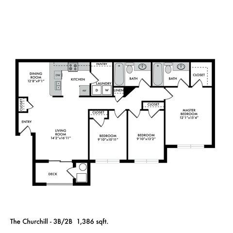 The Crossings at Chapel Hill Churchill Floor Plan